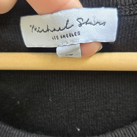 Michael Stars Rouched Cotton Midi Dress - Picture 5 of 7